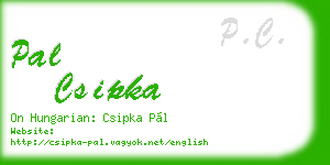 pal csipka business card