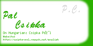 pal csipka business card